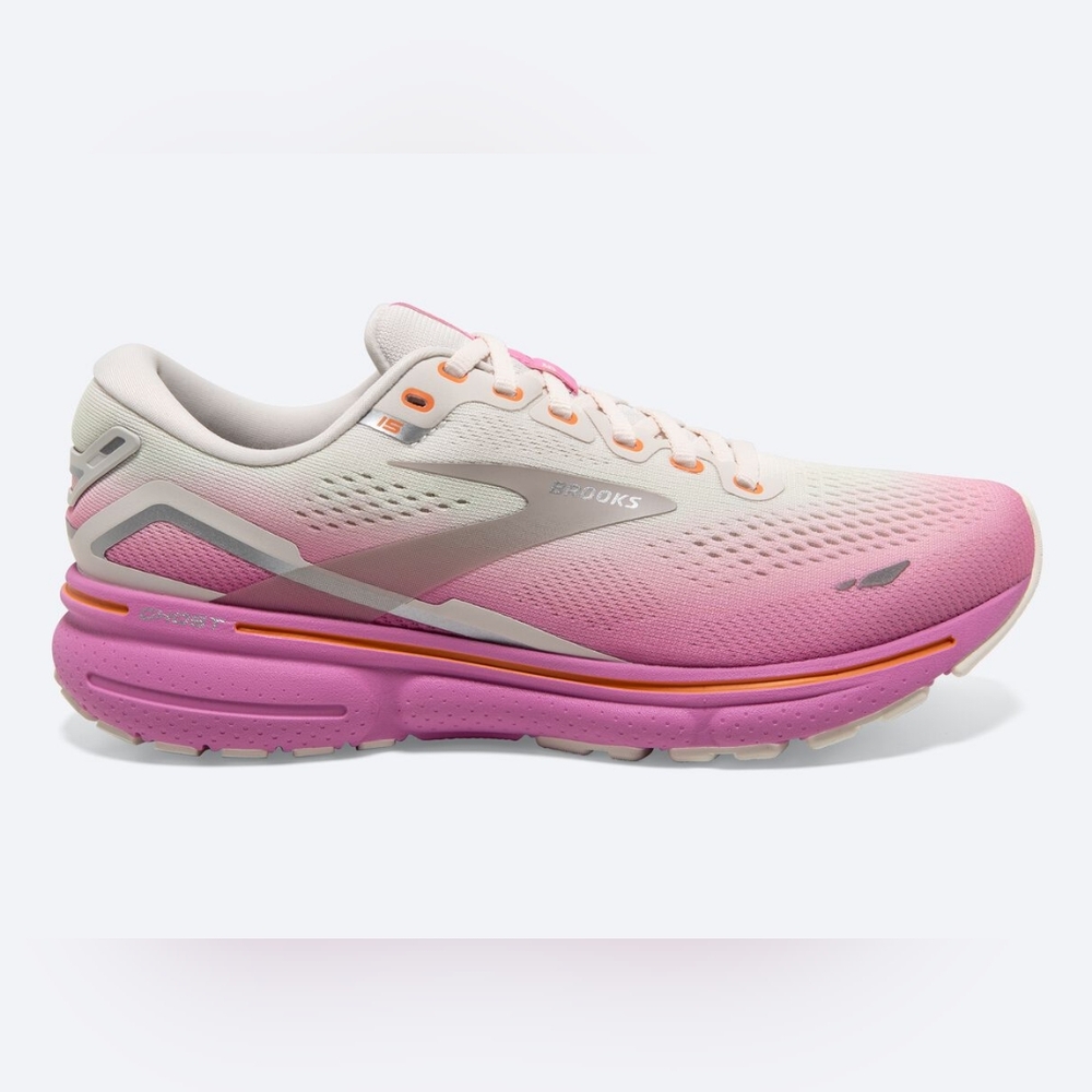 Brooks Ghost 15 Pink and White Running Shoes Size Womens 10